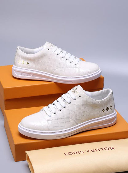 MO - LUV Alligator White Sneaker