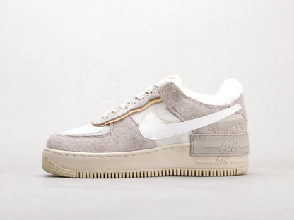 MO - AF1 Shadow gray and white deconstructed plus velvet