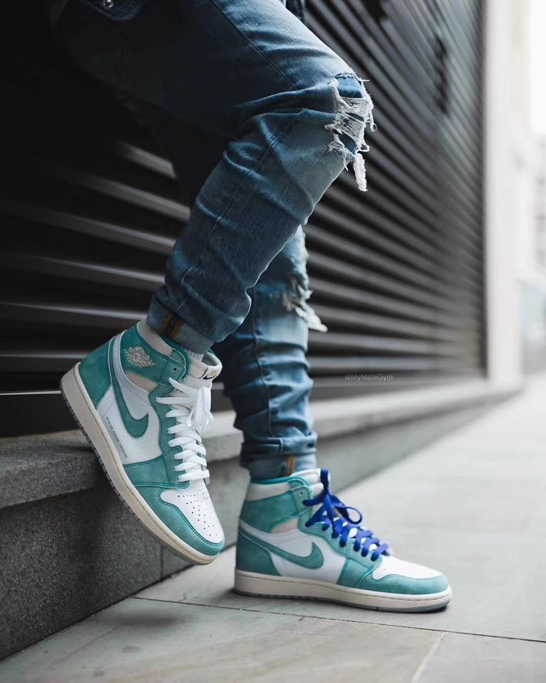 MO - AJ1 Green Suede Tiffany