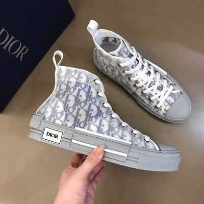 MO - DIR B23 White and Navy HIGH-TOP SNEAKER