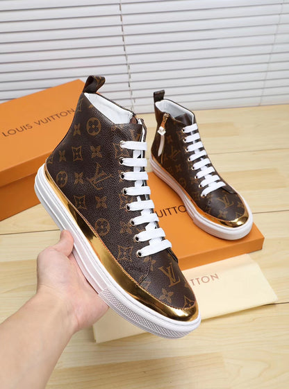 MO - LUV HIgh Top Brown White Sneaker