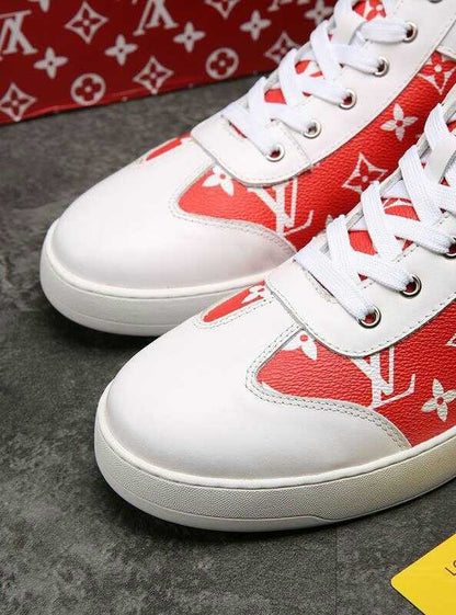 MO - LUV HIgh Top White Red Sneaker