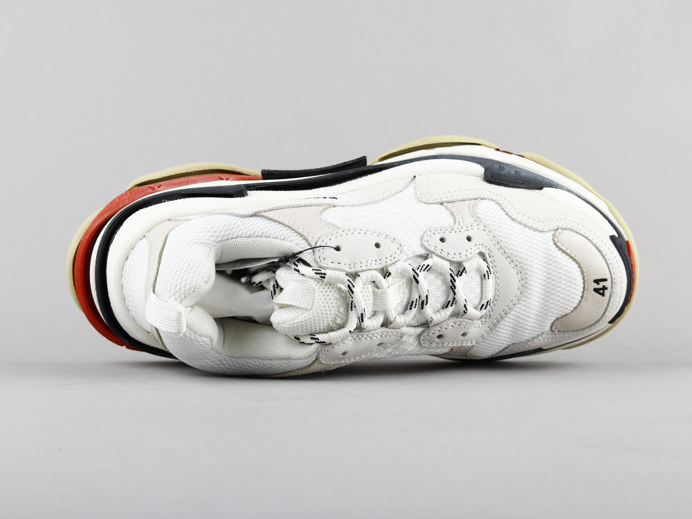 MO - Bla Triple S White Red Sneaker