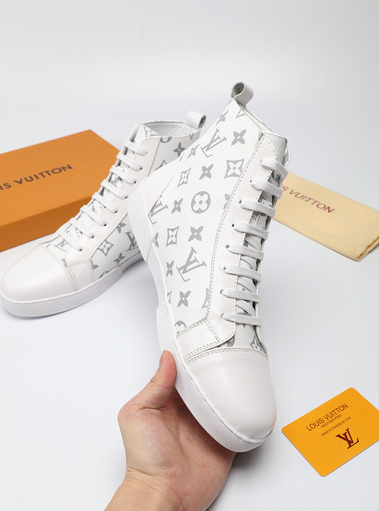 MO - LUV High Monogram White Boot Sneaker