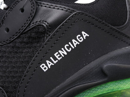 MO - Bla Triple S Black Green Sneaker