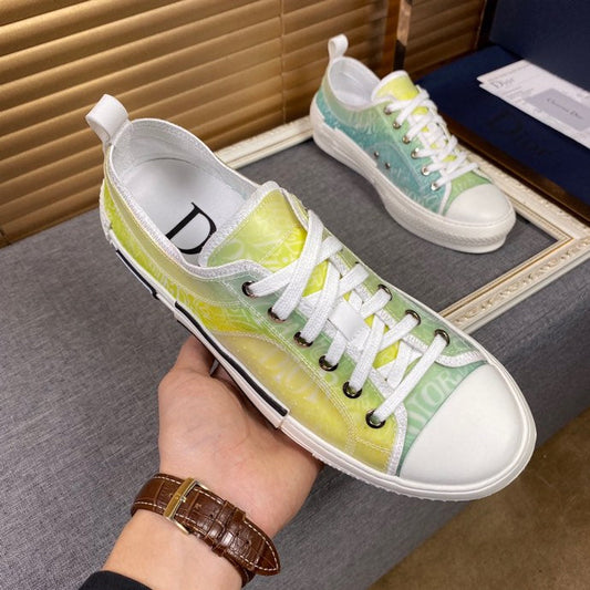 MO - DIR B23 White and Yellow LOW-TOP SNEAKER