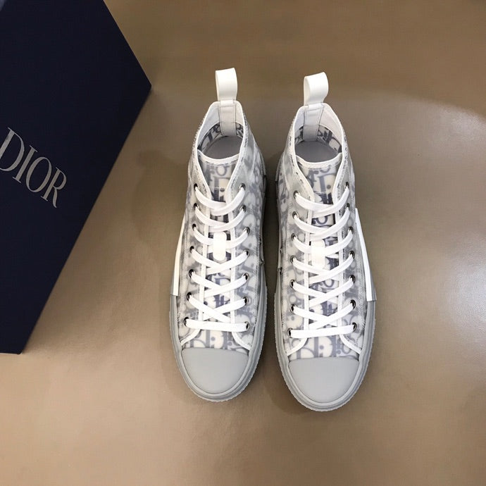 MO - DIR B23 White and Navy HIGH-TOP SNEAKER