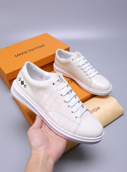 MO - LUV Alligator White Sneaker