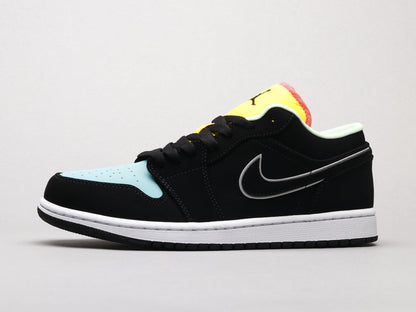 MO - AJ1 Black, blue and yellow stitching