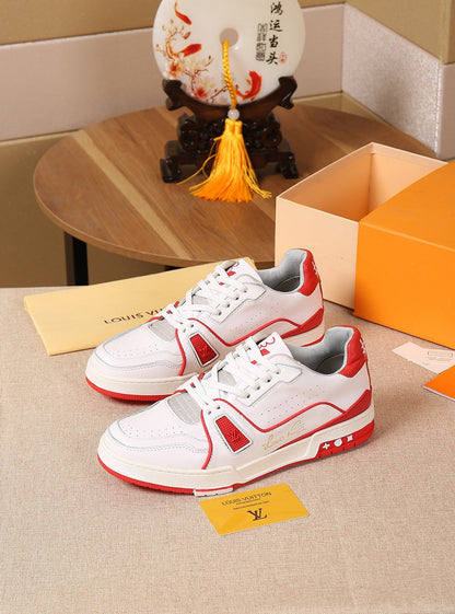 MO - LUV SurfaMO In Monogram Red White Sneaker