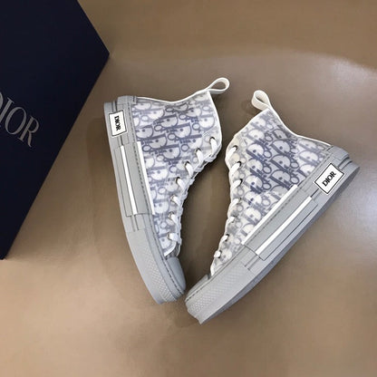 MO - DIR B23 White and Navy HIGH-TOP SNEAKER