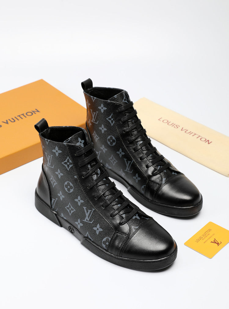 MO - LUV High Monogram Black Boot Sneaker