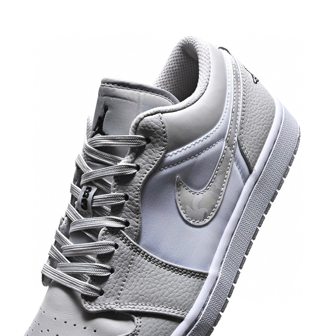 MO - AJ1 low grey and white camouflage