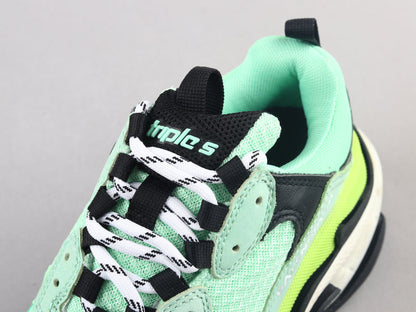 MO - Bla Triple S Yellow Green Sneaker