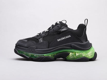 MO - Bla Triple S Black Green Sneaker