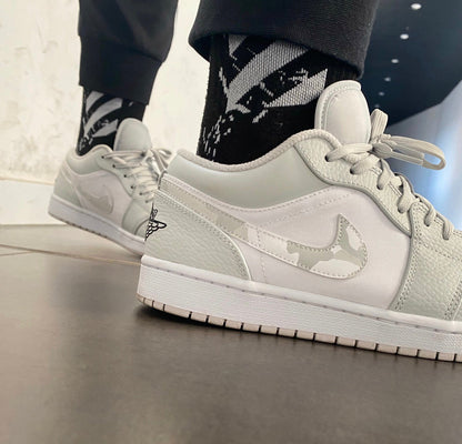 MO - AJ1 grey and white camouflage