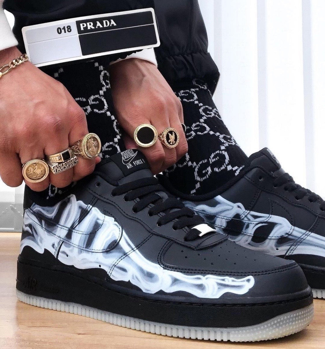 MO - AF1 Skeleton Halloween Black