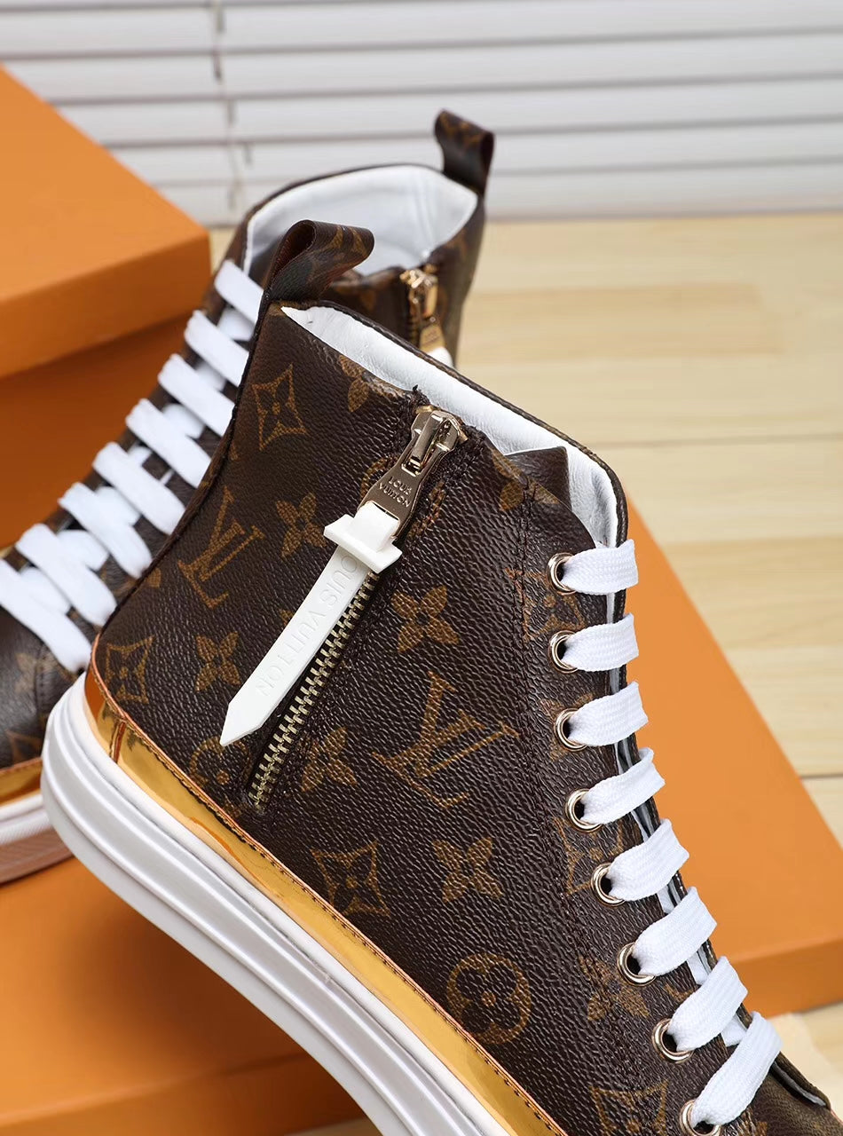 MO - LUV HIgh Top Brown White Sneaker