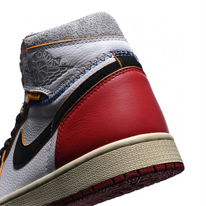 MO - Union x AJ1 High white and red stitching