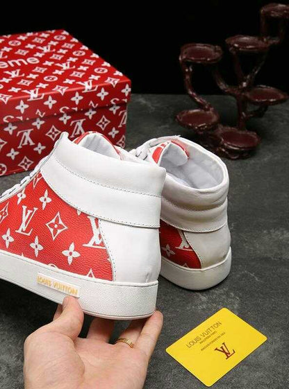 MO - LUV HIgh Top White Red Sneaker