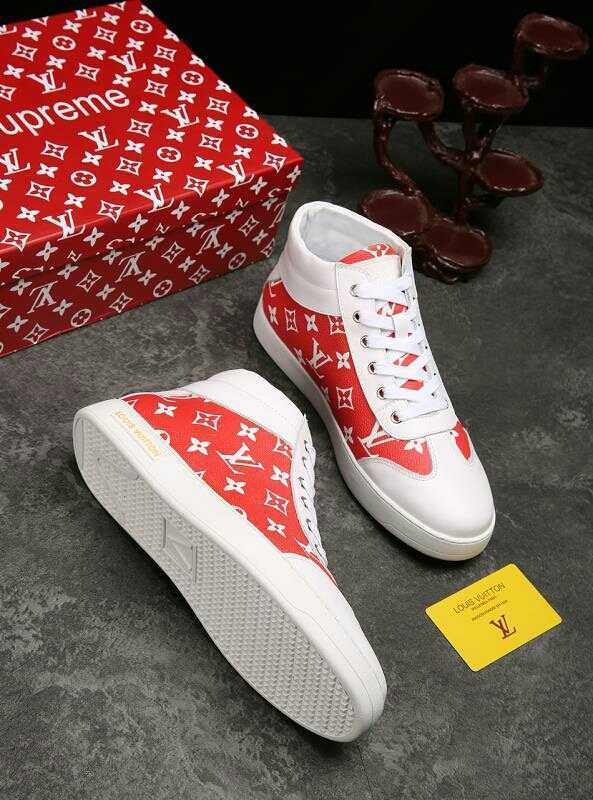 MO - LUV HIgh Top White Red Sneaker