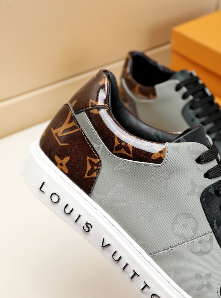 MO - LUV Monogram Denim Brown And Gray Sneaker