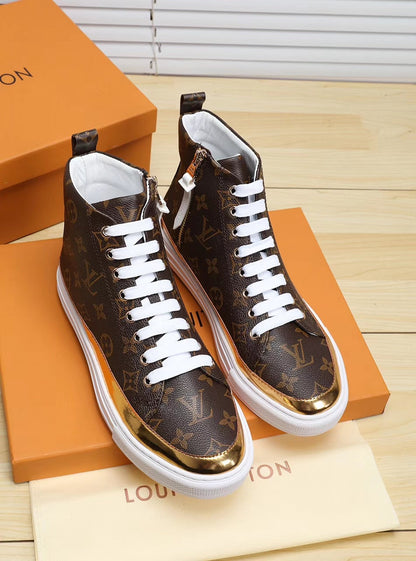 MO - LUV HIgh Top Brown White Sneaker