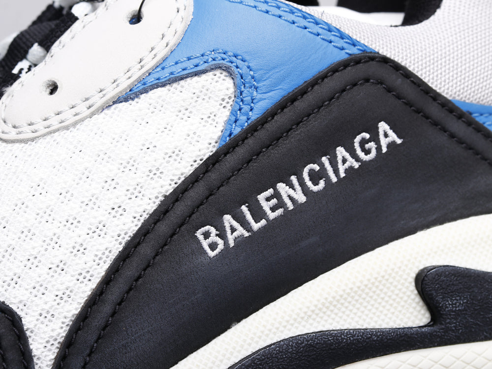 MO - Bla Triple S Black And White Blue Sneaker