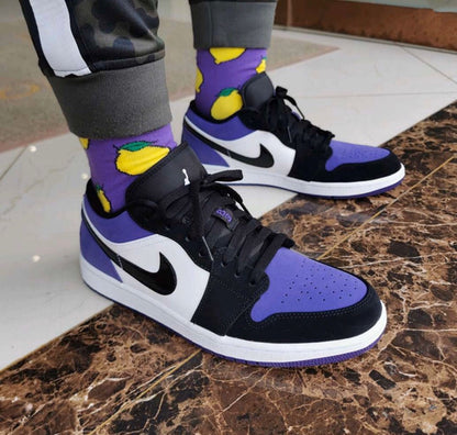 MO - AJ1 black and purple toes