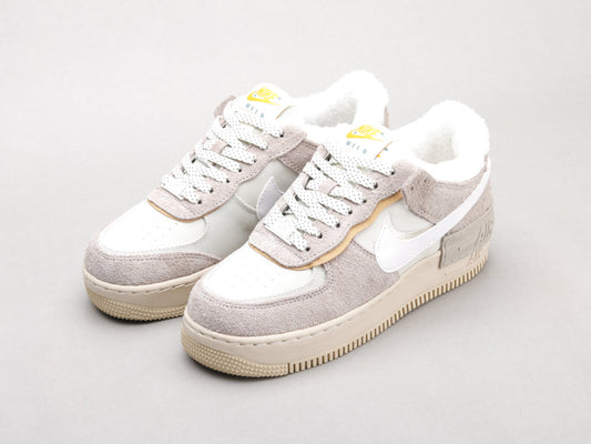 MO - AF1 Shadow gray and white deconstructed plus velvet