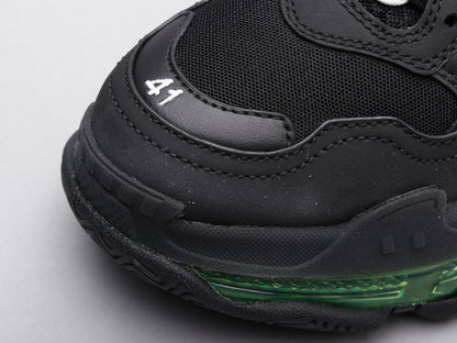 MO - Bla Triple S Black Green Sneaker