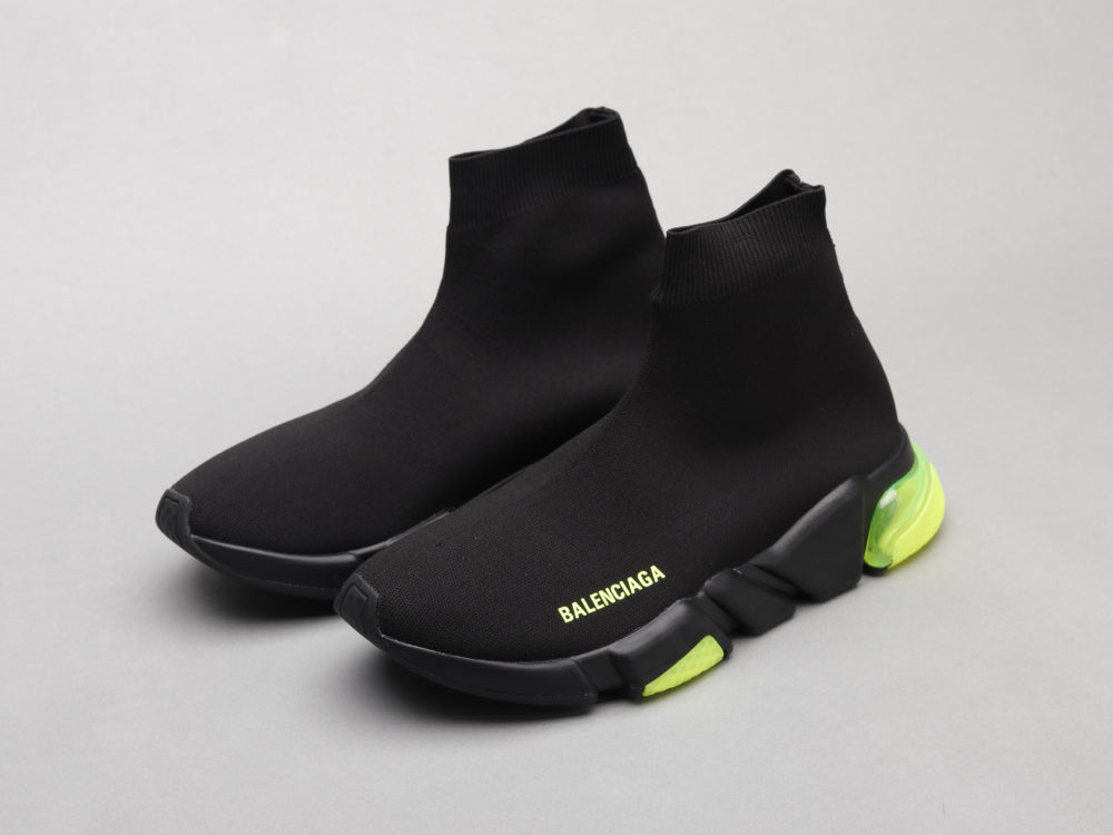 MO - Bla Socks Air Cushion Black Green Sneaker