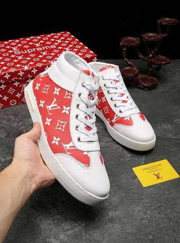 MO - LUV HIgh Top White Red Sneaker