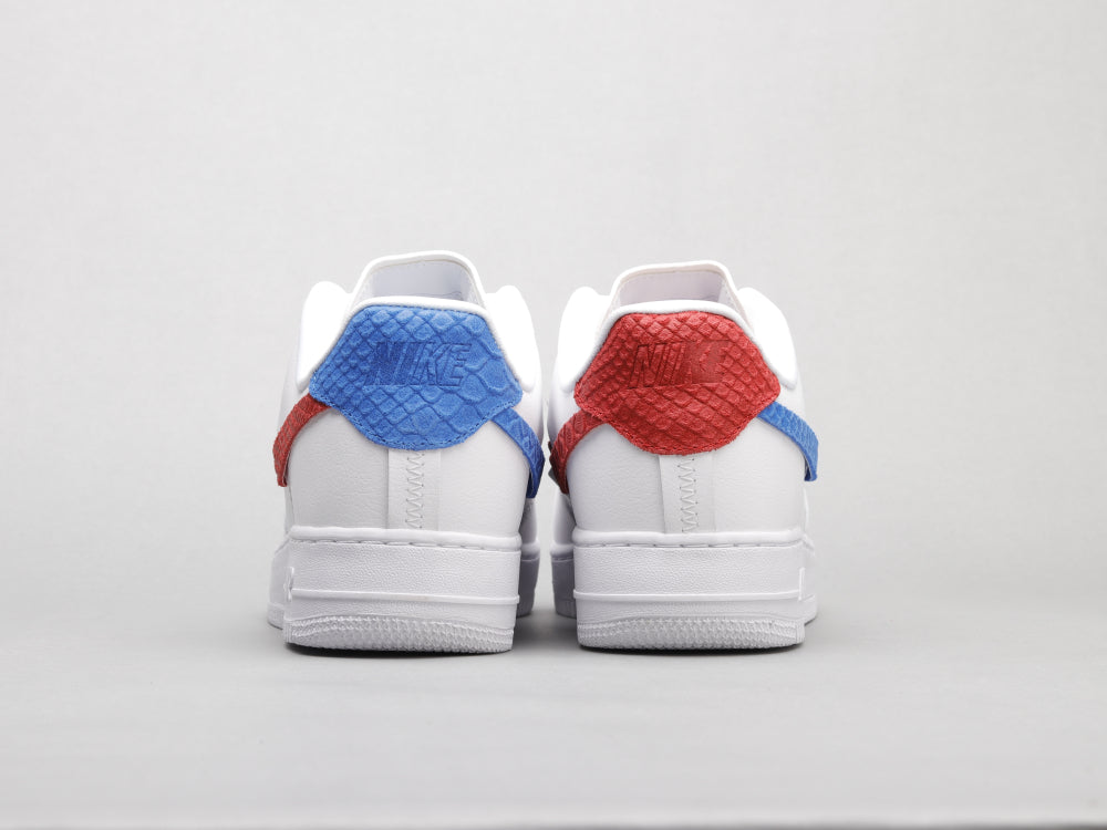 MO - AF1 White red blue snake pattern