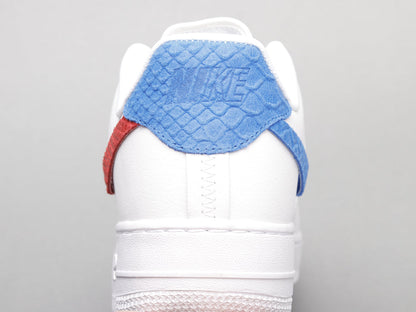 MO - AF1 White red blue snake pattern