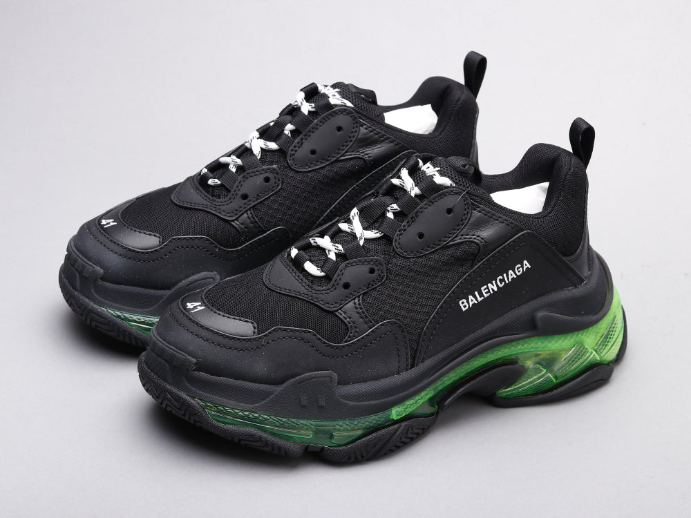 MO - Bla Triple S Black Green Sneaker