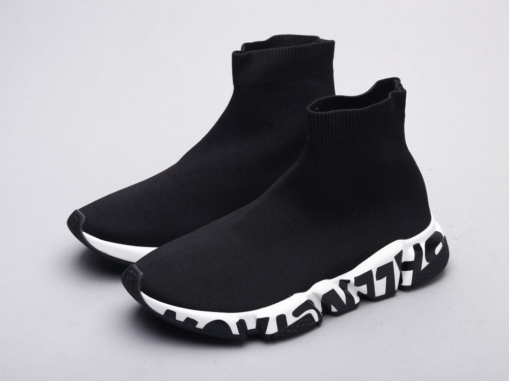 MO - Bla Socks Shoes Black and White Sneaker