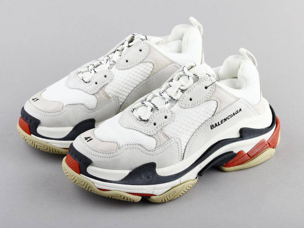 MO - Bla Triple S White Red Sneaker