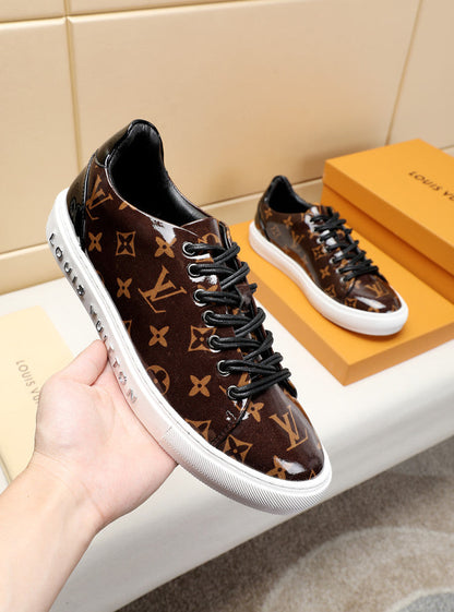 MO - LUV Low Monogram Brown Breathable Sneaker