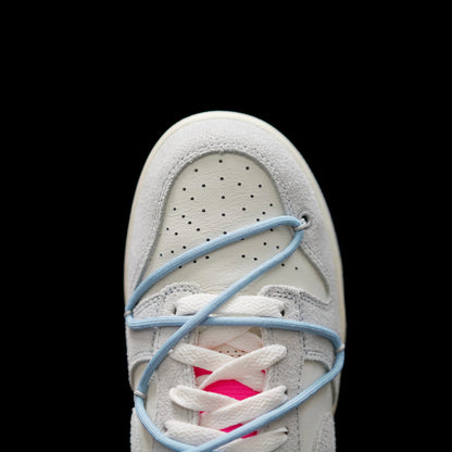 MO - OW x Dunk (NO.38) light blue shoelace pink buckle