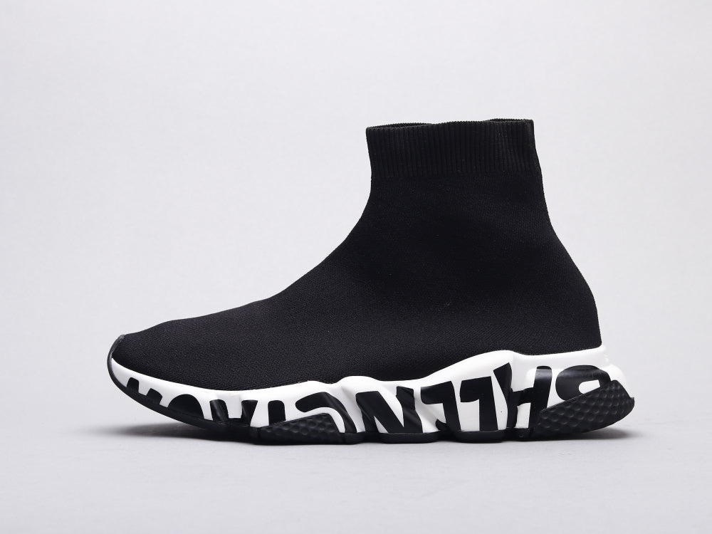 MO - Bla Socks Shoes Black and White Sneaker