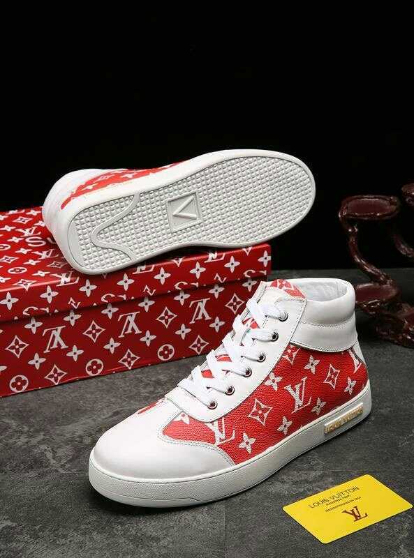 MO - LUV HIgh Top White Red Sneaker