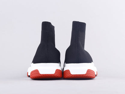 MO - Bla Socks And Shoes Black And White Red Sneaker