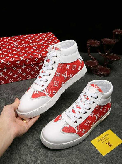 MO - LUV HIgh Top White Red Sneaker