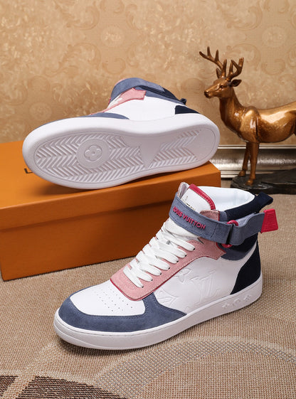 MO - LUV Rivoli High Pink Blue White Sneaker