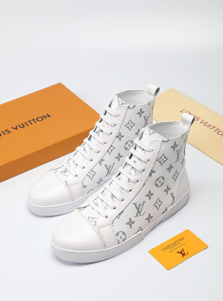 MO - LUV High Monogram White Boot Sneaker