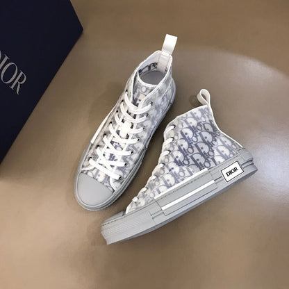 MO - DIR B23 White and Navy HIGH-TOP SNEAKER