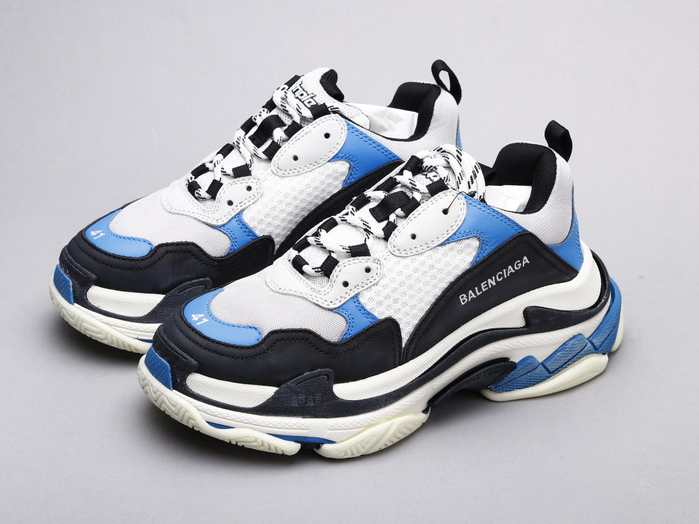 MO - Bla Triple S Black And White Blue Sneaker