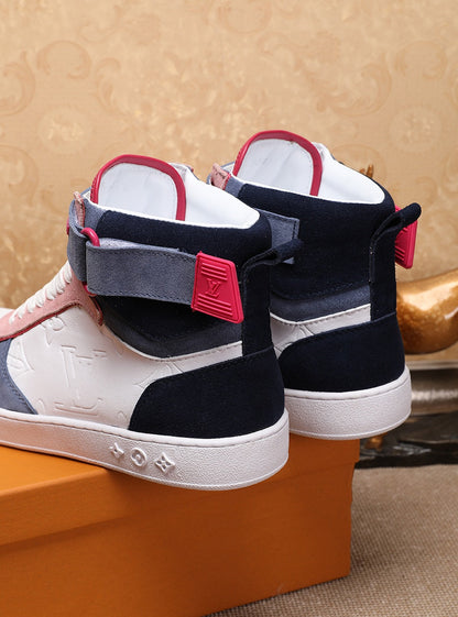 MO - LUV Rivoli High Pink Blue White Sneaker